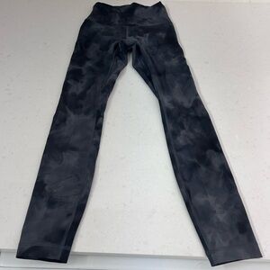 Lululemon Wunderunder 25" Black Tie-Dye Leggings